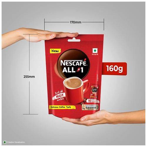 Nescafe All-In-One Powder Coffee Share Bag - Aromatic, 160 g (10 Units x 16 g)-6.webp